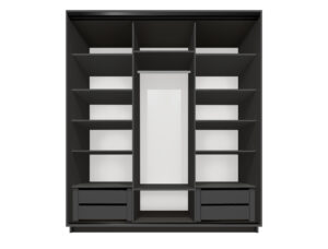 ⁦ארון בגדים 240 / 240 - MELONE MIRROR GREY⁩ – תמונה ⁦3⁩