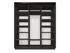 ⁦ארון בגדים 240 / 240 - MELONE MIRROR GREY⁩ – תמונה ⁦2⁩