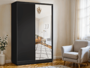 ארון בגדים 120 / 240 - MELONE MIRROR BLACK