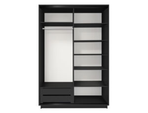 ⁦ארון בגדים 120 / 240 - MELONE MIRROR BLACK⁩ – תמונה ⁦4⁩