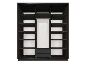 ⁦ארון הזזה 240 / 240 - MELONE BLACK⁩ – תמונה ⁦4⁩
