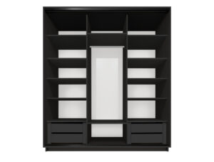 ⁦ארון הזזה 240 / 240 - MELONE BLACK⁩ – תמונה ⁦3⁩